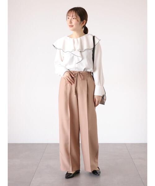 「Te chichi TERRASSE」 イージーパンツ L ベージュ レディース_画像3