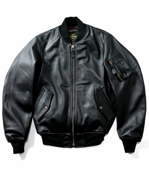 HOUSTON（ヒューストン） ma1 ma-1 HOUSTON SHEEP LEATHER MA-1 FLIGHT