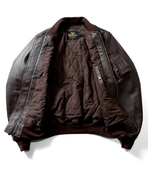HOUSTON（ヒューストン） ma1 ma-1 HOUSTON SHEEP LEATHER MA-1 FLIGHT