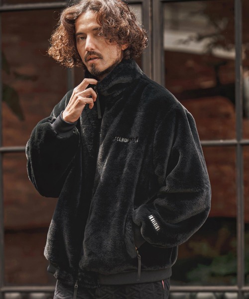 ブルゾン アウター mj11985- Fake Mink Fur Blouson フェイクミンクファーブルゾン(F26F060) メンズ