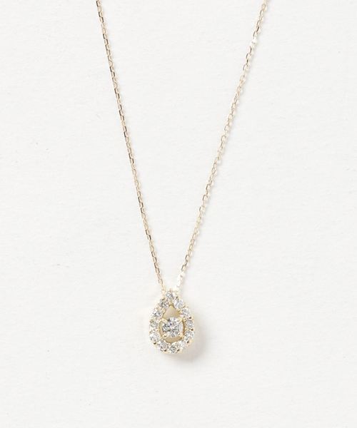 con affetto K18ペンダントネックレス con affetto ネックレス K18ダイヤデザインネックレス レディース