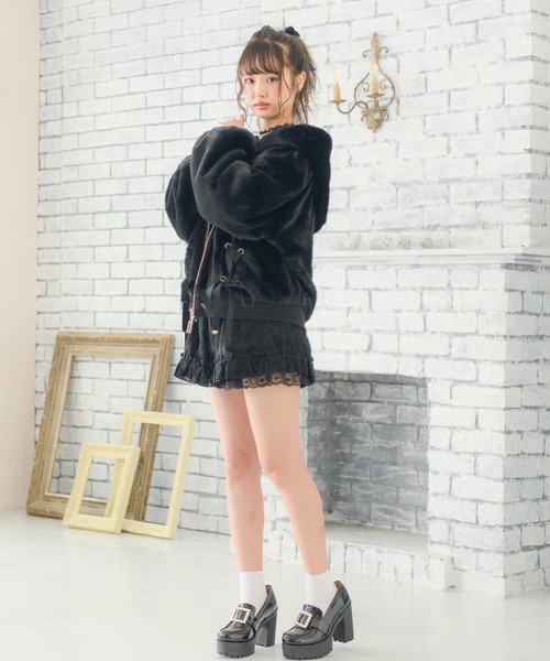 ROJITA（ロジータ） ジャケット ブルゾン レースアップファーブルゾン