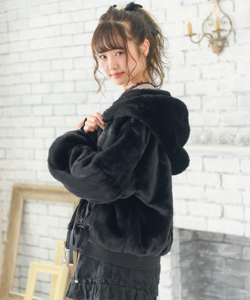 ROJITA（ロジータ） ジャケット ブルゾン レースアップファーブルゾン