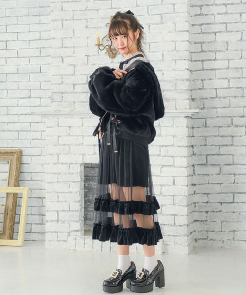 ROJITA（ロジータ） ジャケット ブルゾン レースアップファーブルゾン