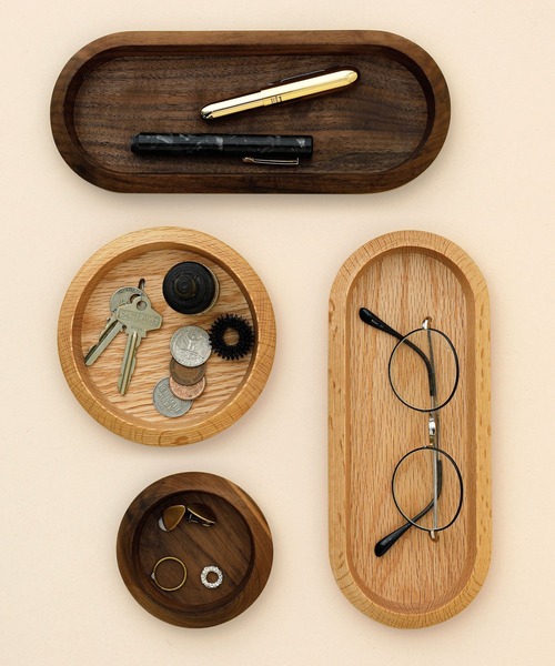 fur. 収納 ファー ウッドトレイ トレー サークル 木製 : ZOZOTOWN