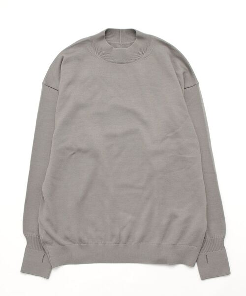 AOURE モックネックニット　グレー　羊毛100% Jack Miller セーター ニット Miller ソリッドウールモック