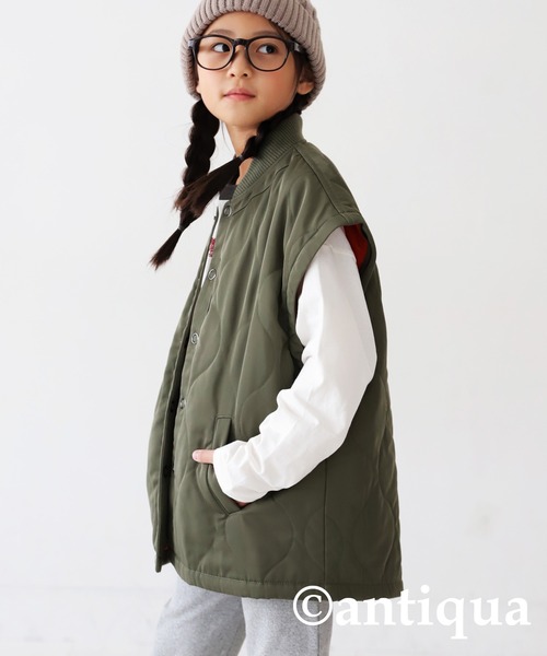 antiqua（アンティカ） ma1 ma-1 2wayキルティングMA-1 キッズ 子供服