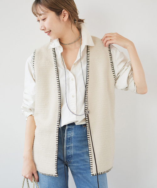 plage ベスト GIOLICA ステッチ レディース : ZOZOTOWN Yahoo!店 plage ベスト GIOLICA ステッチ レディース : ZOZOTOWN Yahoo!店
