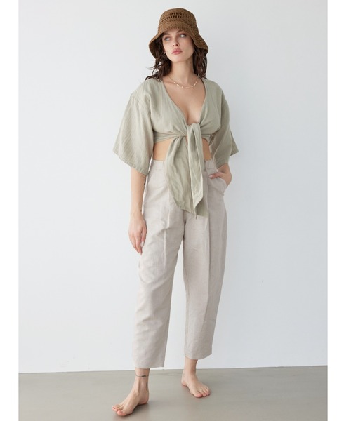 ALEXIA STAM（アリシアスタン） パンツ Cotton Linen Cropped Pants/ 9