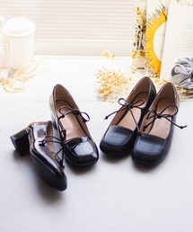 TOD'S スクエアトゥ ブロックヒール パンプス SVEC パンプス ブロックヒール スクエアトゥ メリージェーン
