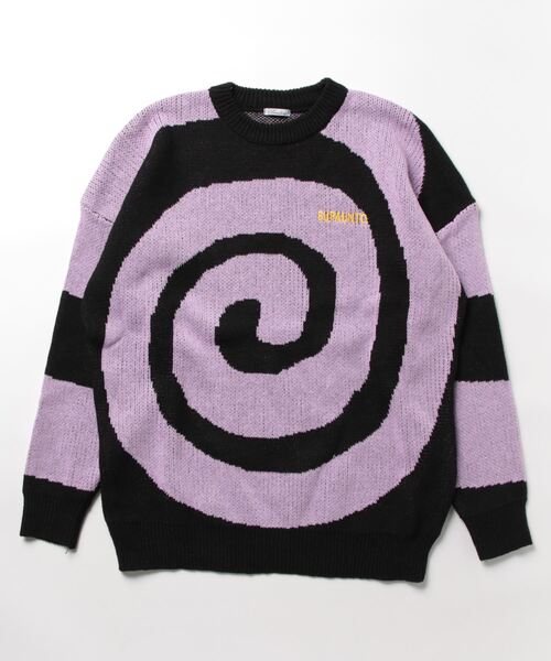 B.R.U セーター ニット 1枚でおしゃれに主役級渦巻ニット/ぐるぐる  