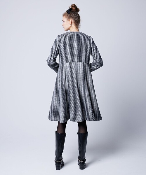 TOCCA（トッカ） ノーカラーコート コート RHYTHMIC PACE 千鳥柄コート