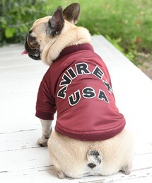 未使用 AVIREX アヴィレックス MA-1 定番 ロゴ Sサイズ 犬服 冬服 AVIREX（アヴィレックス） 犬 服 AVIREX/MA-1ロゴワインレッド