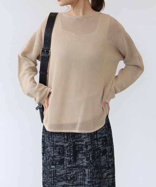 tシャツ 14Gメッシュニットプルオーバー レディース