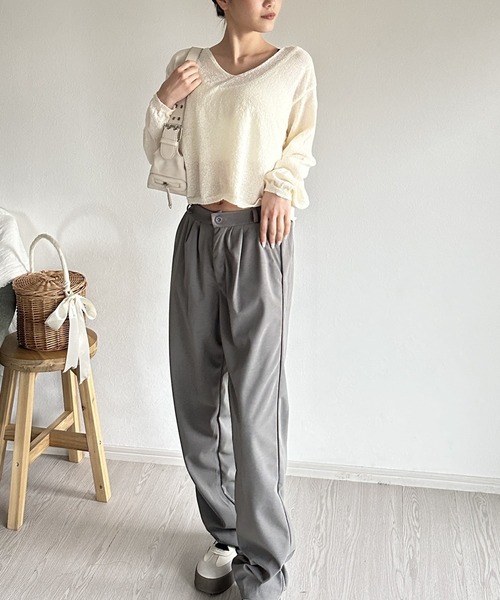 ニット セーター 「抜け感のある春コーデに♪」ルーズフィットシアー 