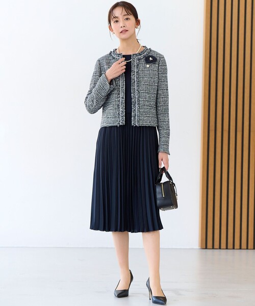 組曲（KUMIKYOKU） ジャケット ノーカラージャケット ラメループモール