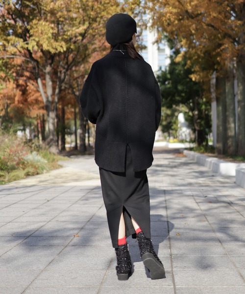 SESTO（セスト） ブーツ 軽量厚底ソールストレッチニットブーツ