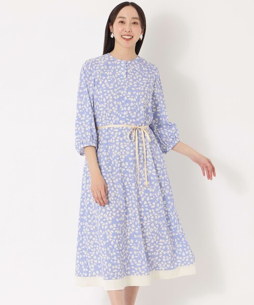 S.ESSENTIALSプリントワンピース　サイズ38 S.ESSENTIALS（エス エッセンシャルズ） ワンピース リーフプリント