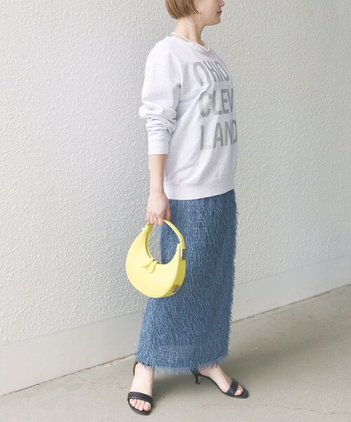 SHIPS（シップス） スカート 「WEB限定」「手洗い可能」フリンジ ラメ