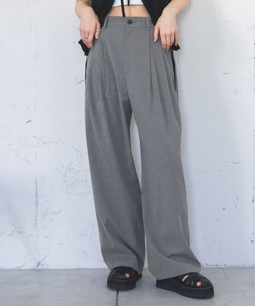 パンツ 「SET UP対応」リネンタックワイドパンツ/ 113170 レディース  