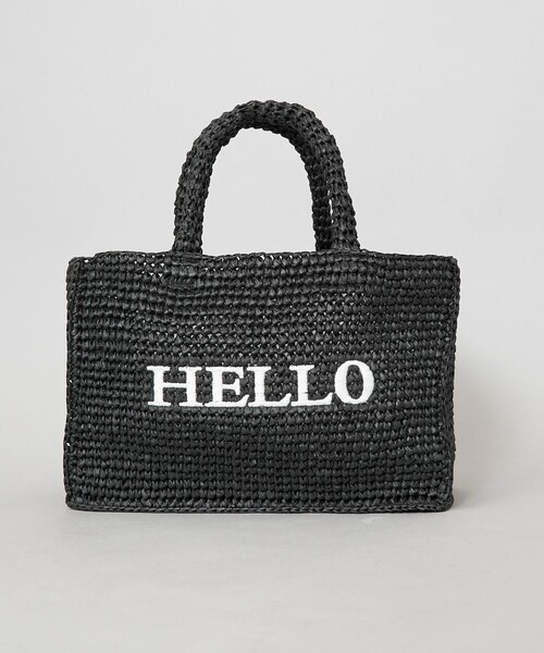 coen（コーエン） かごバッグ カゴバッグ レタード刺繍ペーパートート