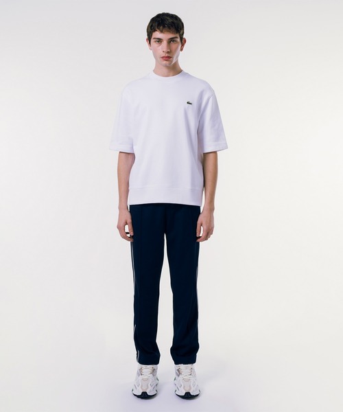 LACOSTE tシャツ オーガニックコットン 裏パイル地 オーバー