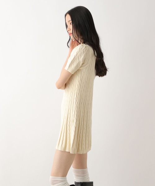 Heather×POLO グレー 長袖ワンピース ポロワンピース（Heather／ファッション）（性別：レディース