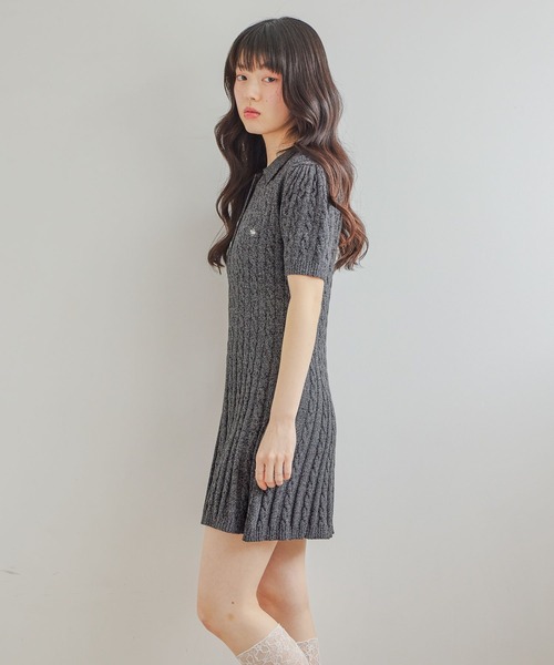 【新品未使用】POLO✖️Hether グレーニットワンピース Heather（ヘザー） ワンピース 半袖 「POLO BCS(ポロ・ビーシーエス