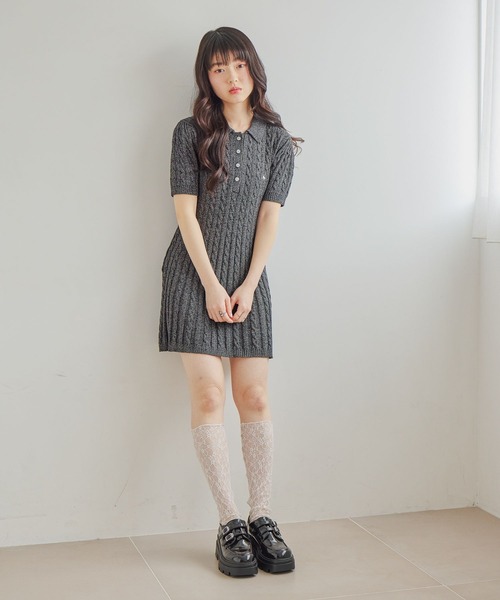 【新品未使用】POLO✖️Hether グレーニットワンピース 新品未使用】POLO✖️Hether グレーニットワンピース 【公式通販】