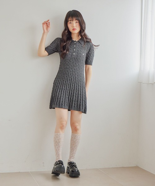 【新品未使用】POLO✖️Hether グレーニットワンピース Heather（ヘザー） ワンピース 「POLO BCS(ポロ・ビーシーエス