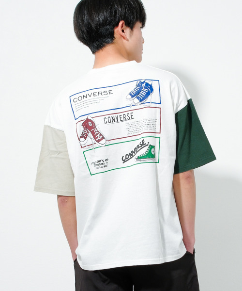 alexiastam コンバース コラボTシャツ※プレゼント用 CONVERSE（コンバース） tシャツ 別注スニーカー柄バックプリントT
