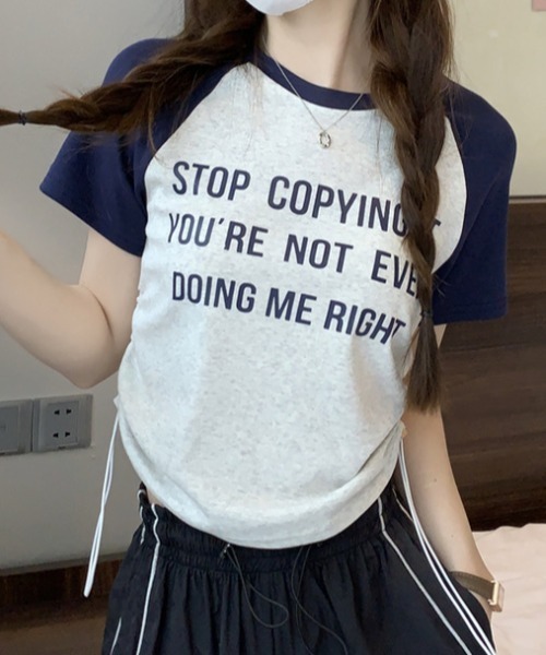 d.i.aダイヤ新品細身ギャルTシャツ d.i.a ダイヤ ギャル Tシャツ 青 Y2K ロンT スカル 平成 - メルカリ