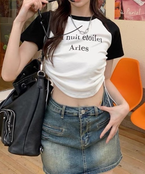 tシャツ 切り替え シャーリング Tシャツ レディース Heather tシャツ シャーリングカットTEE 497351 レディース