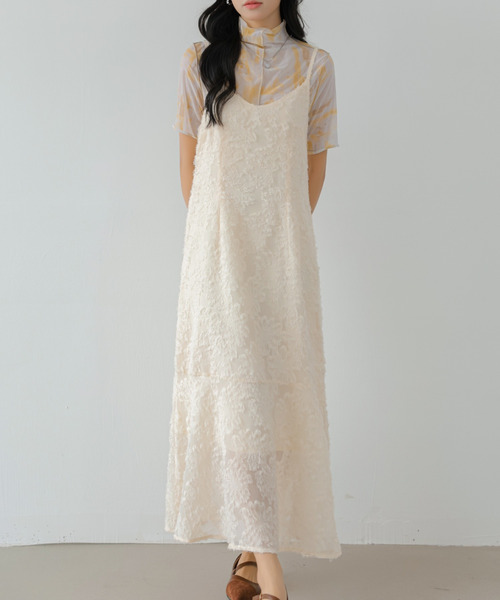 cen. ジャガードキャミワンピース　White ワンピース ジャガードキャミワンピース : ZOZOTOWN Yahoo!店