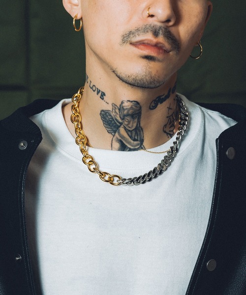 Subciety（サブサエティ） ネックレス Thick combi chain necklace 