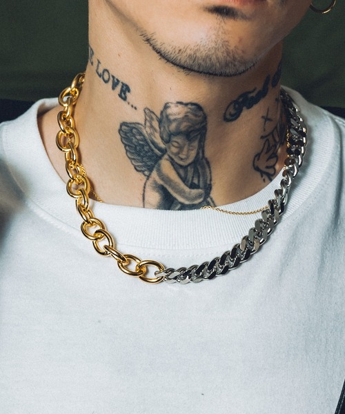 Subciety（サブサエティ） ネックレス Thick combi chain necklace 