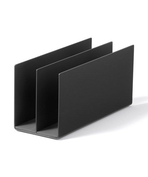 無印良品（MUJI） 収納 スチール仕切りスタンド・2仕切・ダークグレー