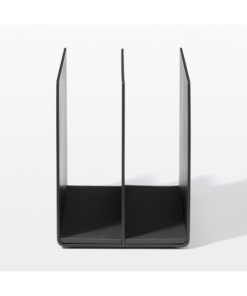 無印良品（MUJI） 収納 スチール仕切りスタンド・2仕切・ダークグレー