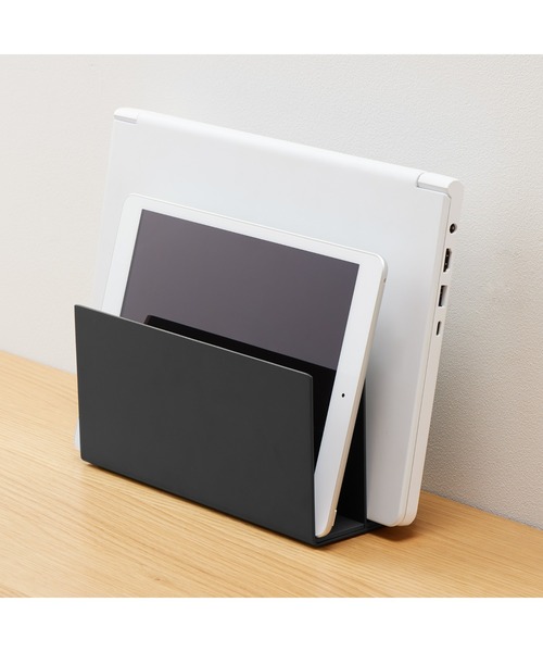 無印良品 仕切りスタンド 無印良品（MUJI） 収納 スチール仕切りスタンド・2仕切・ダークグレー