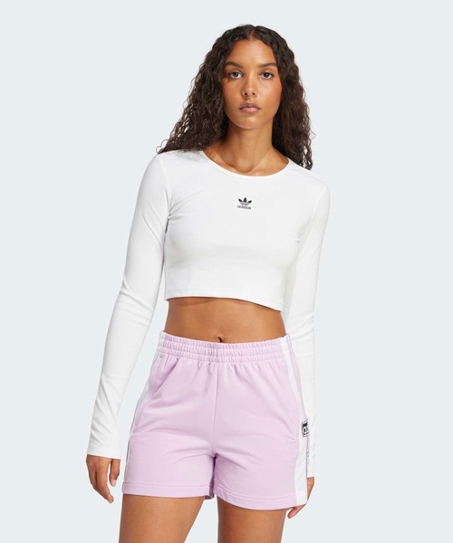 adidas（アディダス） tシャツ エッセンシャルズ リブ クロップ 長袖T