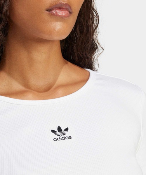adidas（アディダス） tシャツ エッセンシャルズ リブ クロップ 長袖T