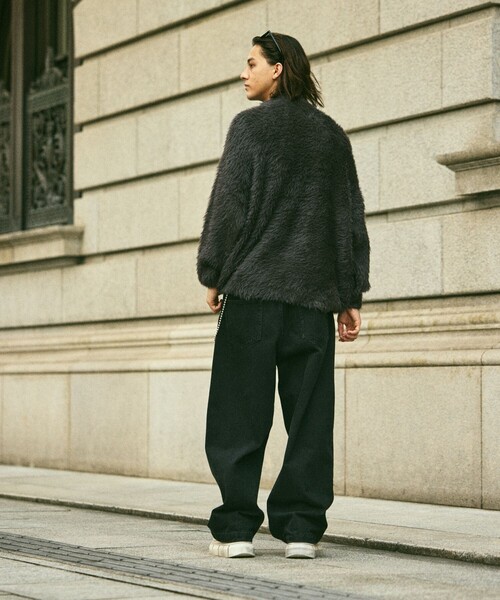 refomed　ダークグレー ルーズフィットニット FREAK'S STORE セーター ニット 限定展開 ルーズフィット