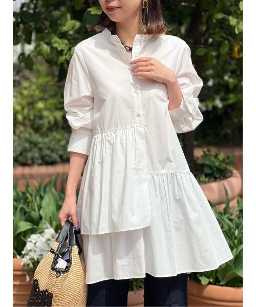 EPOCA THE SHOP 「EPOCA SHOP」 長袖ワンピース 38 ホワイト 