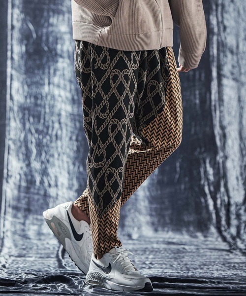 ANGENEHM（アンゲネーム） ワイドパンツ パンツ mp12740-Patterned