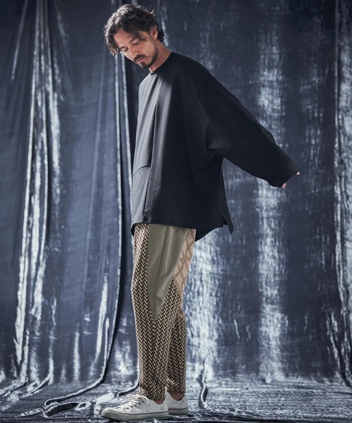 ANGENEHM（アンゲネーム） パンツ mp12740-Patterned switching pants