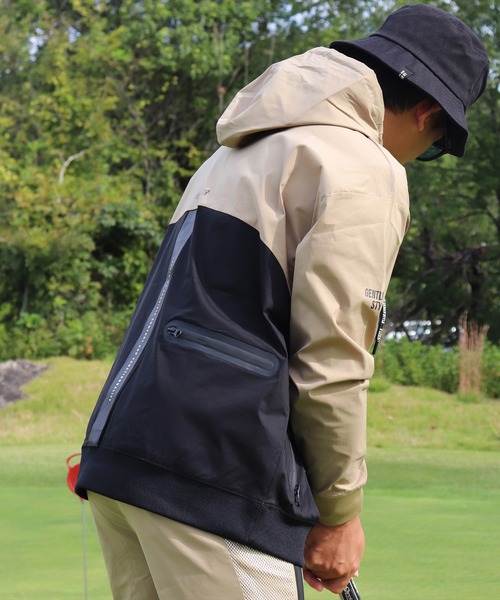パーカー (RM)「LUXE/R GOLF」ストレッチ ブロード バイカラー フード