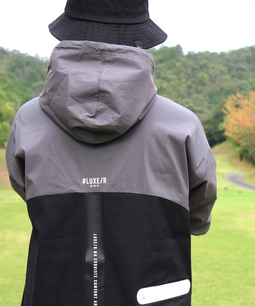 パーカー (RM)「LUXE/R GOLF」ストレッチ ブロード バイカラー フード