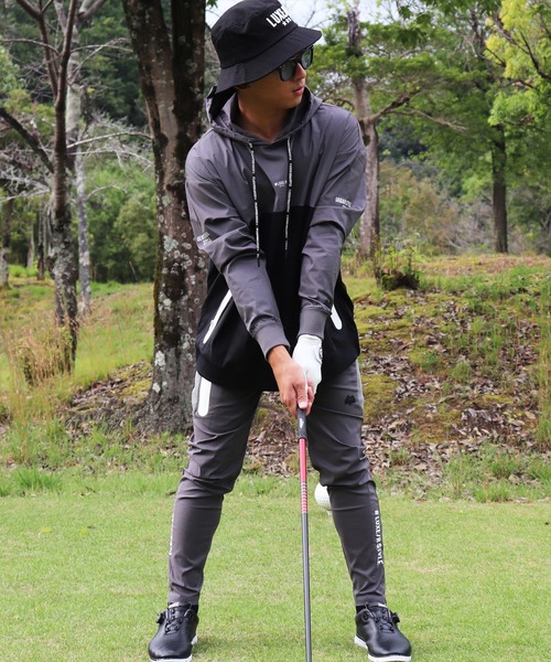 パーカー (RM)「LUXE/R GOLF」ストレッチ ブロード バイカラー フード