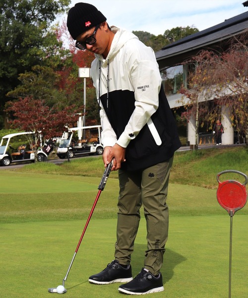 パーカー (RM)「LUXE/R GOLF」ストレッチ ブロード バイカラー フード