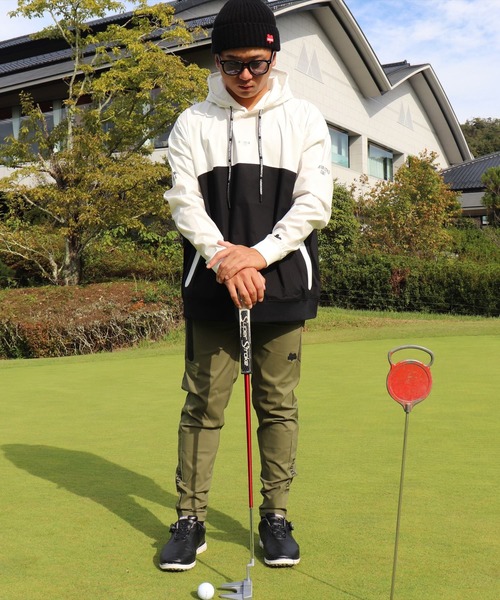 パーカー (RM)「LUXE/R GOLF」ストレッチ ブロード バイカラー フード